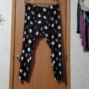 Celebrate womens leggings XL - Santa